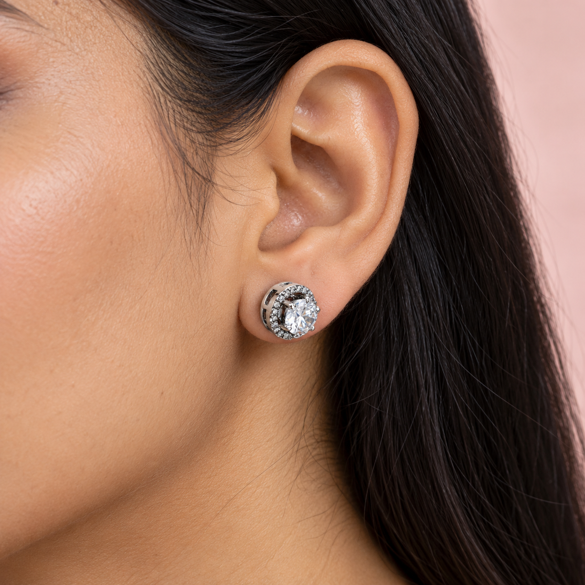 Celestial Halo Studs (Sterling Silver)