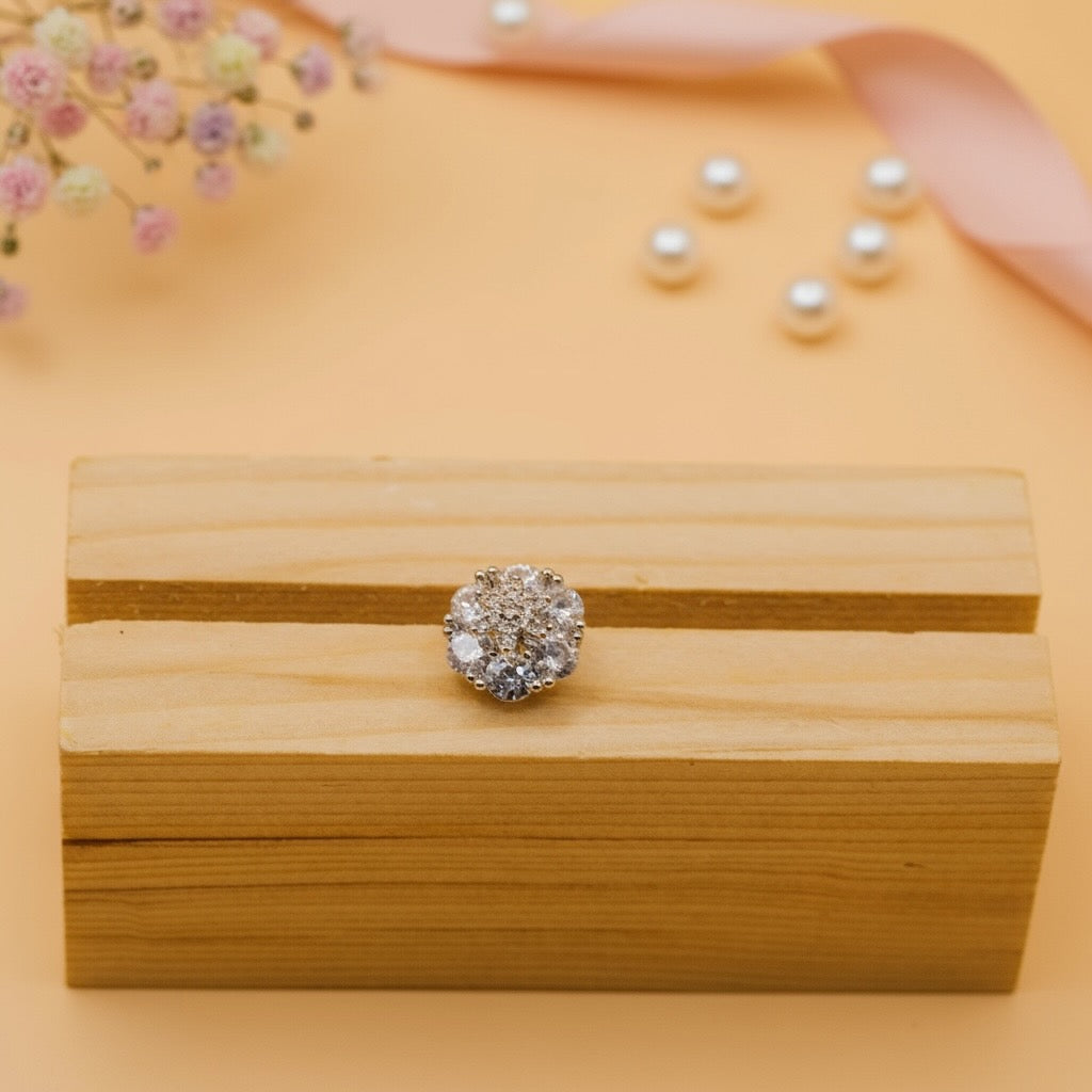 Aurora Bloom Studs (Silver Finish)