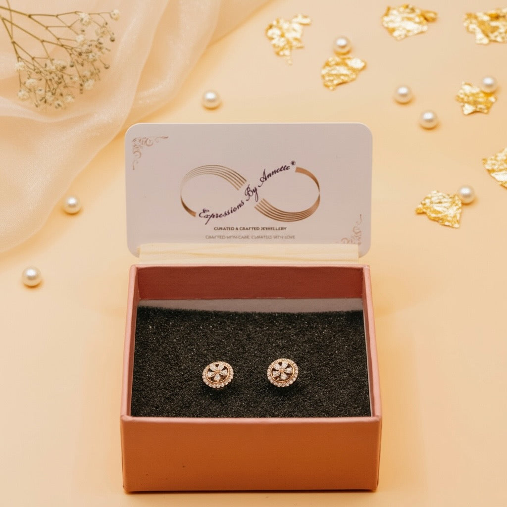 Rose Glow Studs (Rose Gold Finish)
