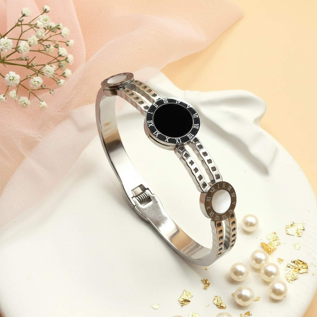 Eclipse Time Cuff (Silver Finish)