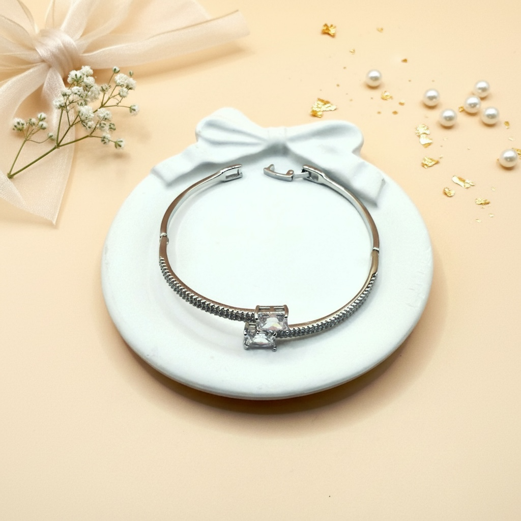 Twin Radiance Bracelet (Silver Finish)