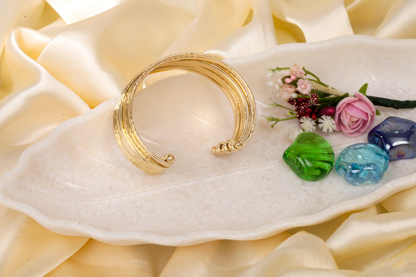 Golden Rhythm - Multi-Band Cuff Bracelet