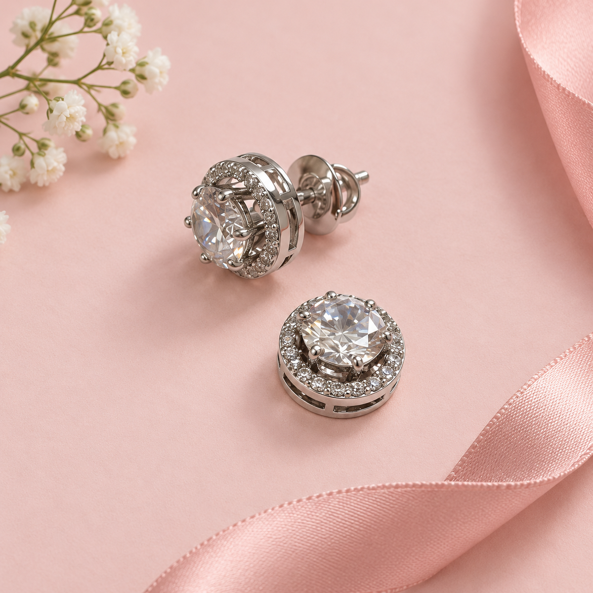 Celestial Halo Studs (Sterling Silver)