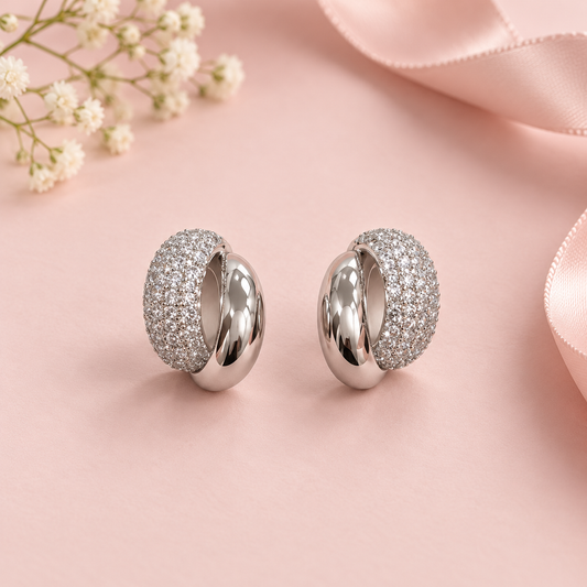 Silver Duet Hoops