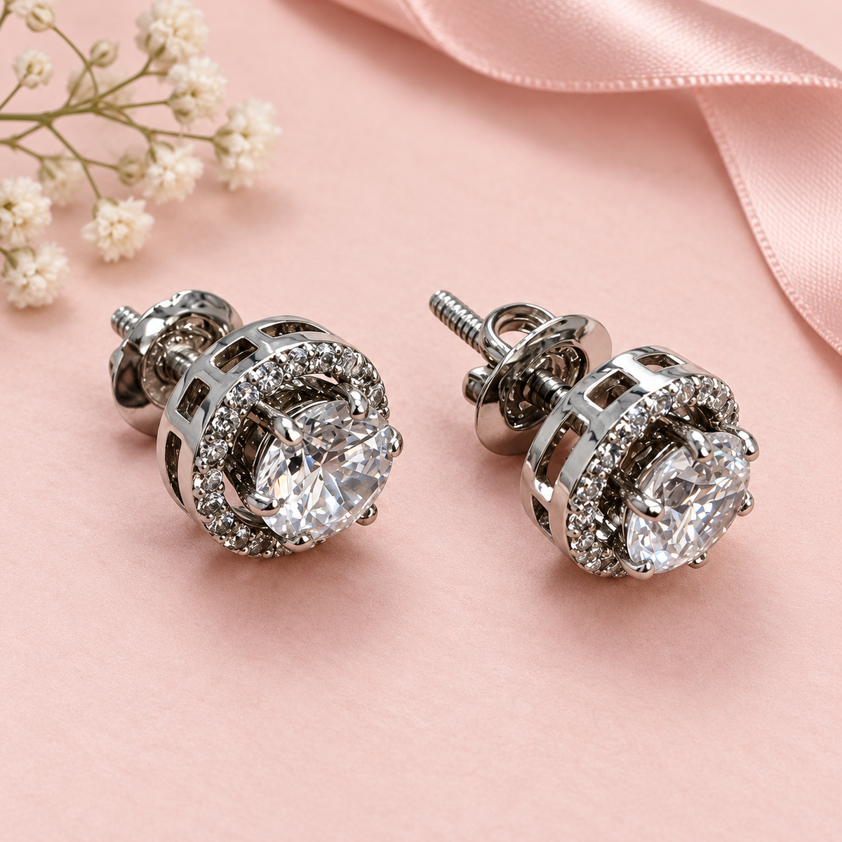 Celestial Halo Studs (Sterling Silver)