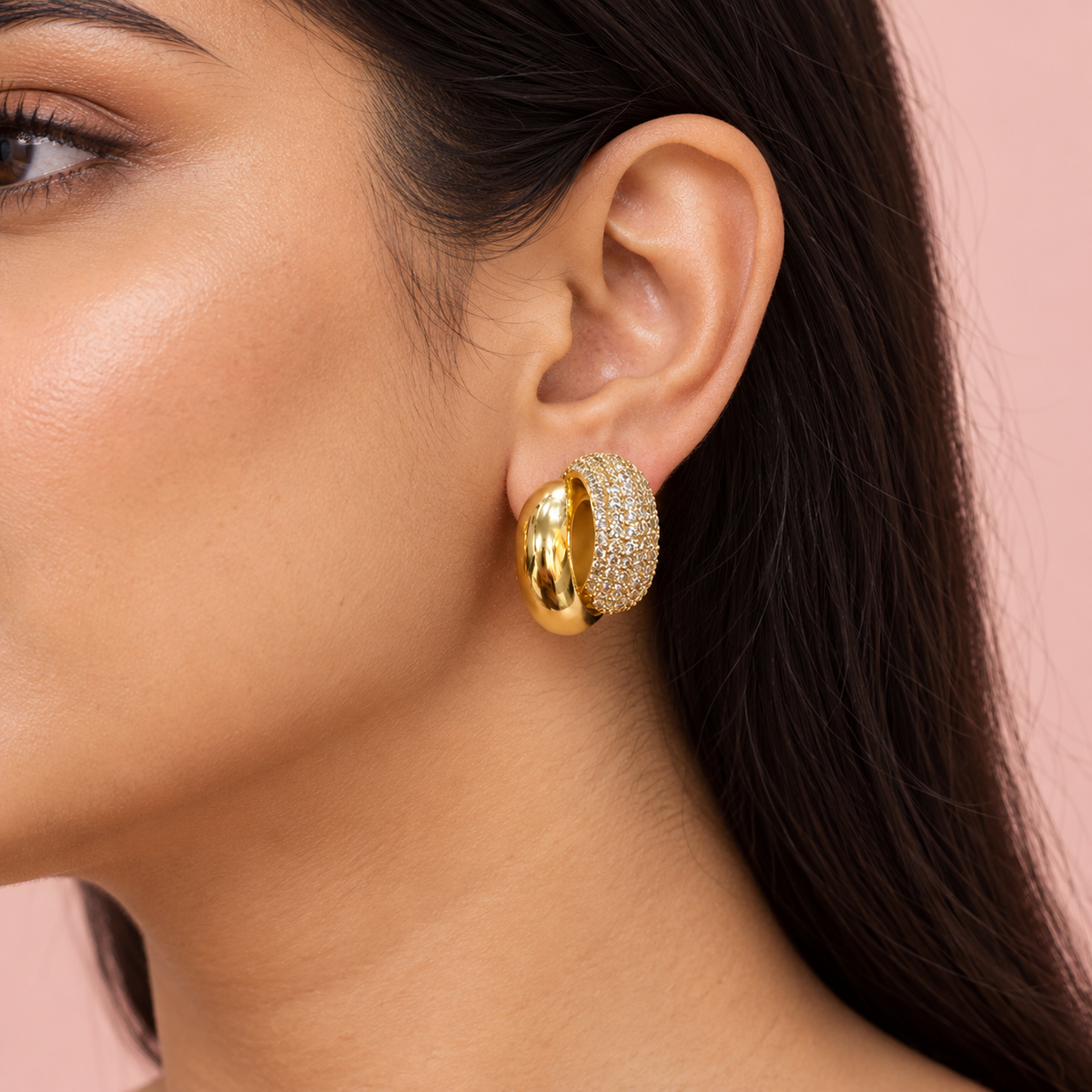 Golden Duet Hoops