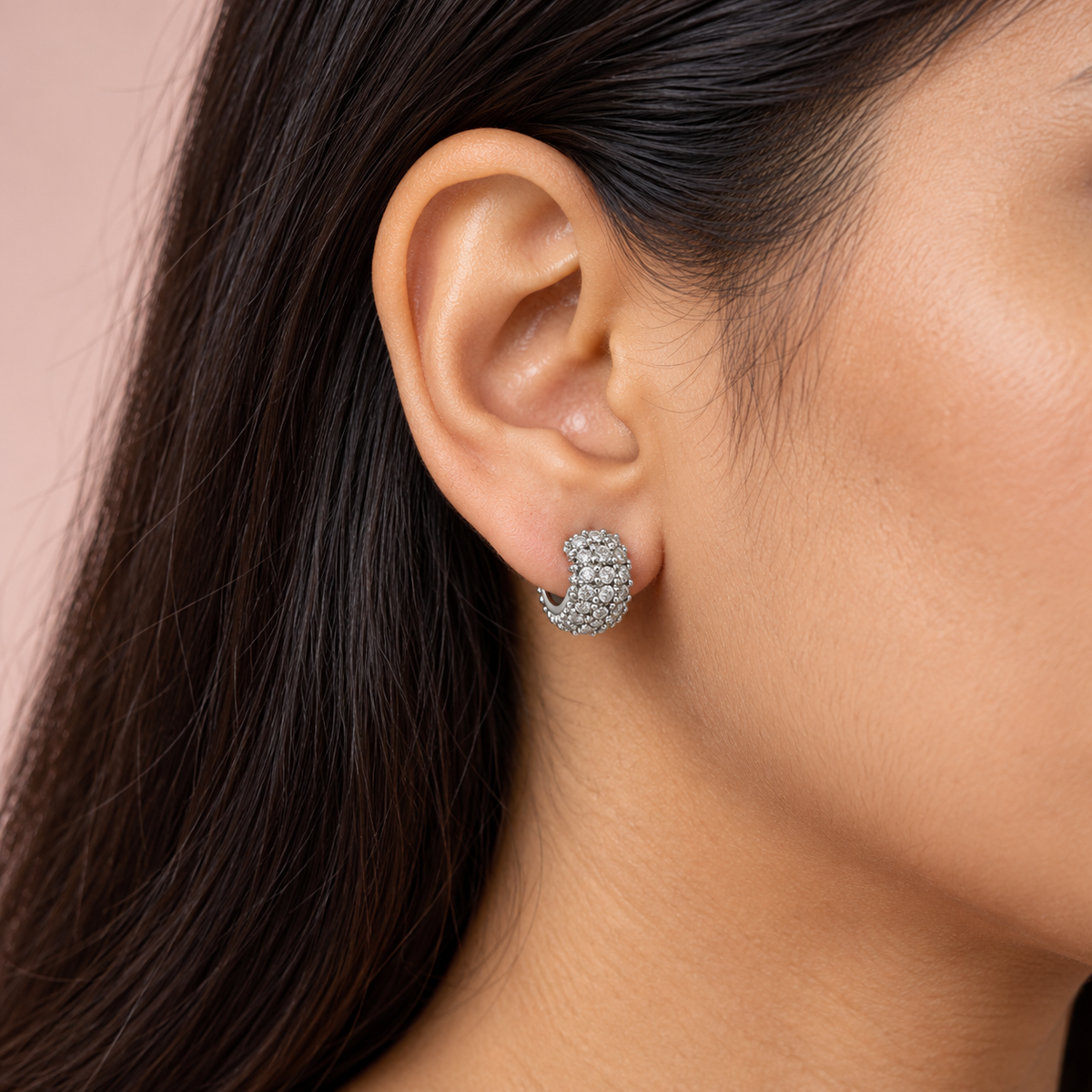 Radiant Embrace Hoops (Sterling Silver)