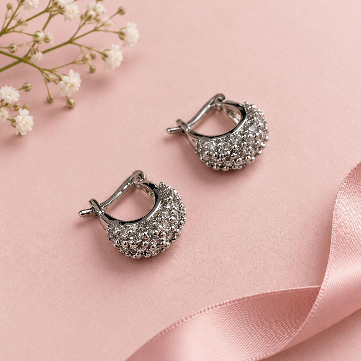 Radiant Embrace Hoops (Sterling Silver)