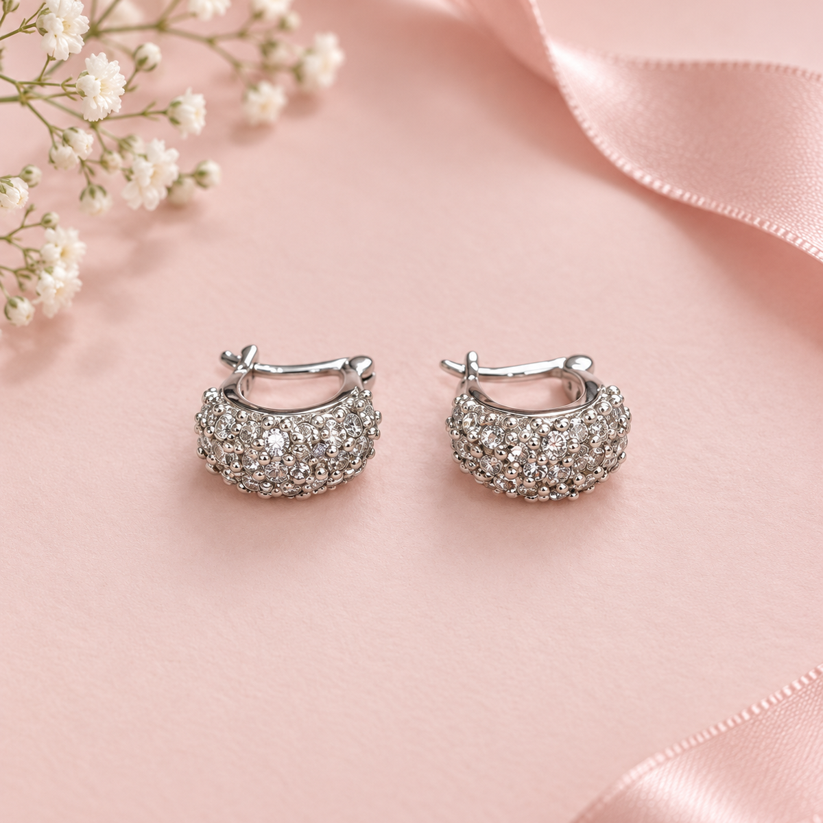 Radiant Embrace Hoops (Sterling Silver)