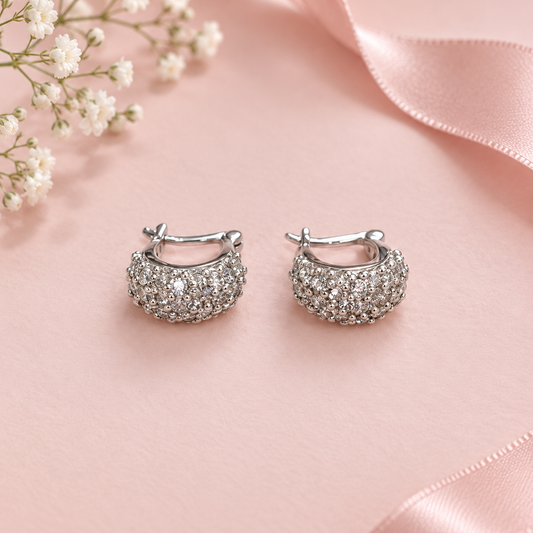 Radiant Embrace Hoops (Sterling Silver)