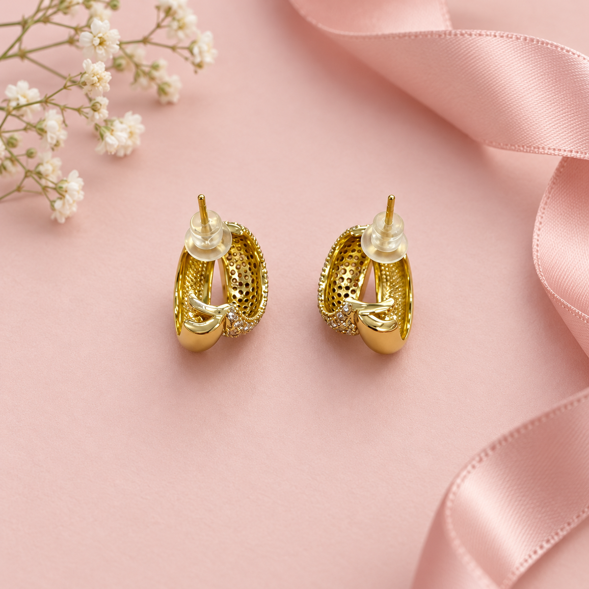 Golden Duet Hoops