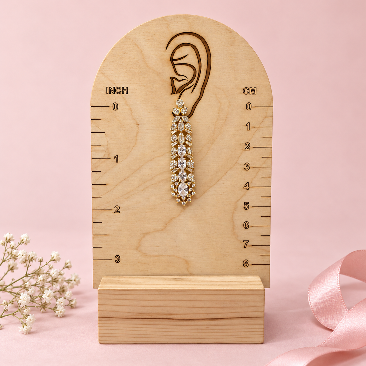 Golden Laurel Cascade Necklace Set