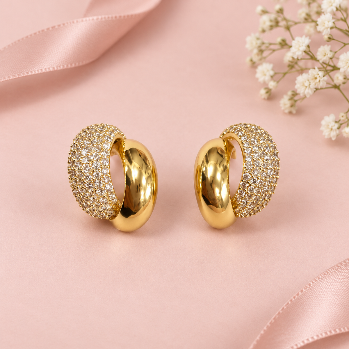 Golden Duet Hoops