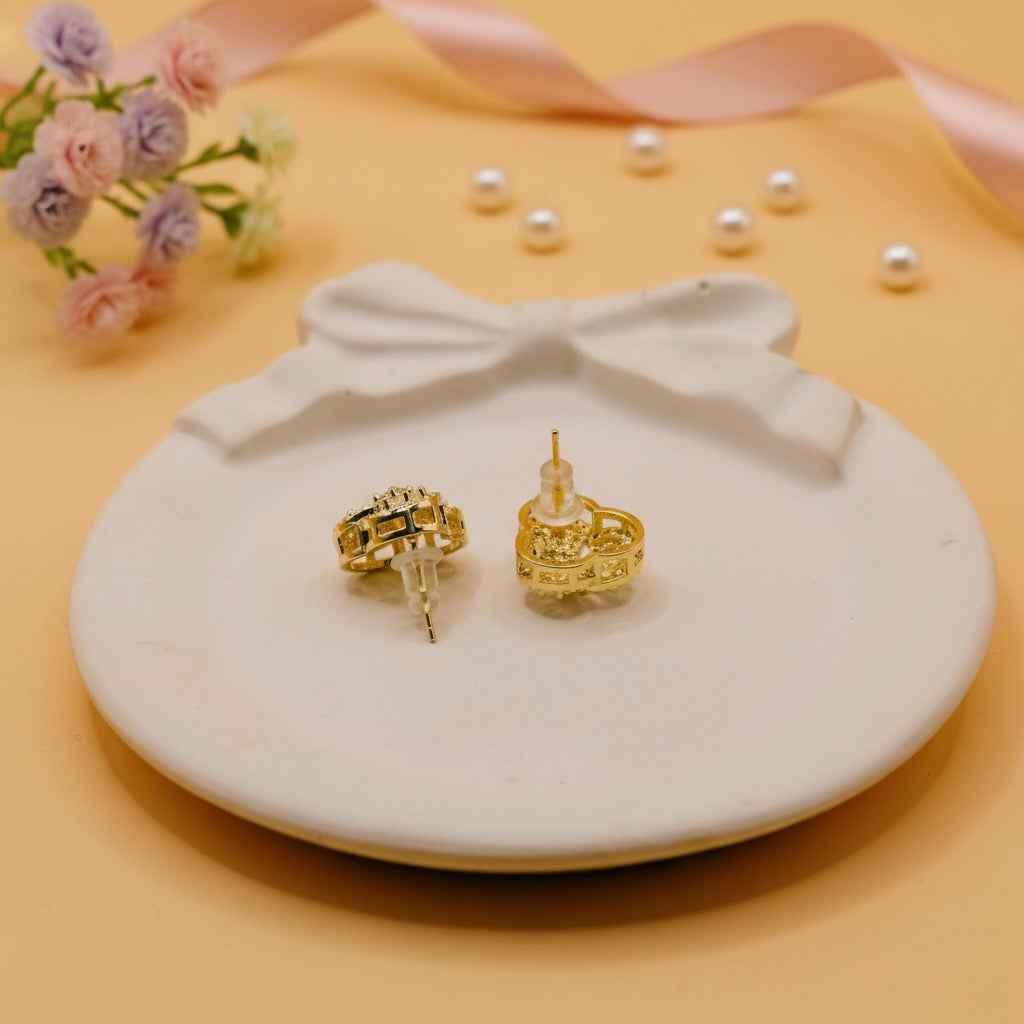 Twinkle Bloom Studs (Gold Finish)