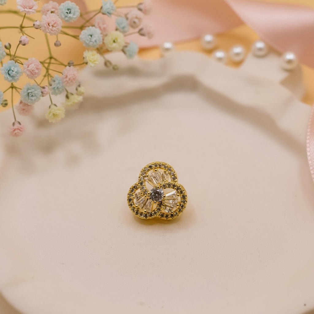 Twinkle Bloom Studs (Gold Finish)