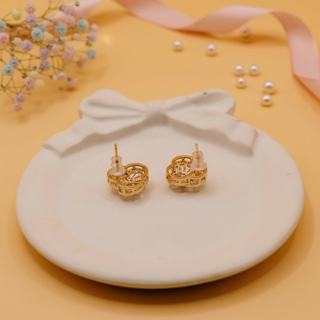 Twinkle Bloom Studs (Rose Gold Finish)