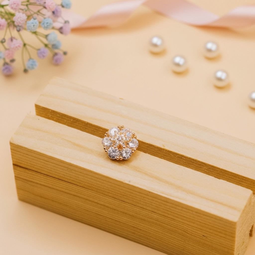 Aurora Bloom Studs (Rose Gold Finish)
