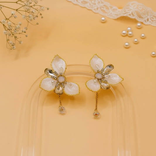 Petal Crystal Bloom Earrings