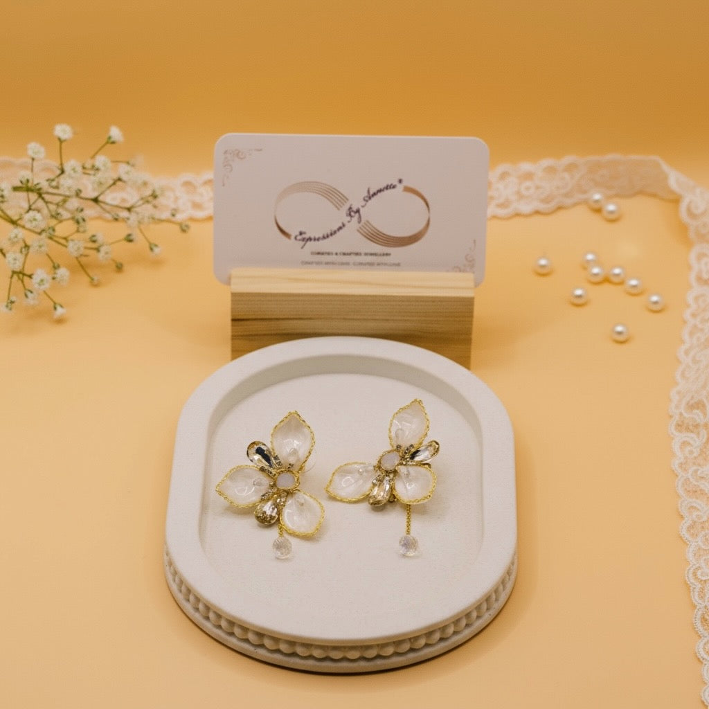 Petal Crystal Bloom Earrings