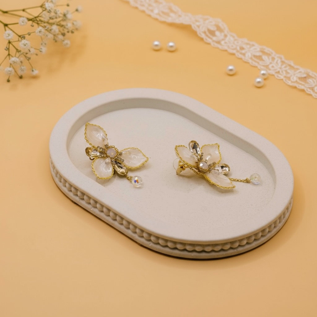 Petal Crystal Bloom Earrings