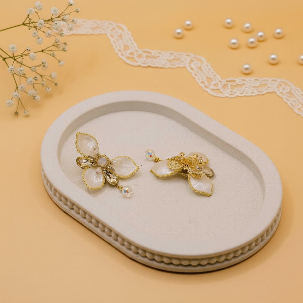 Petal Crystal Bloom Earrings