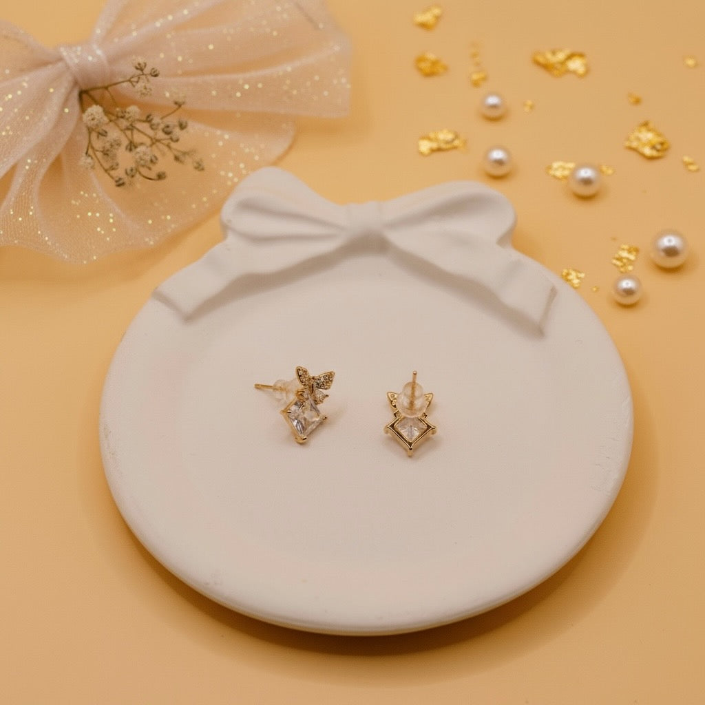 Butterfly Glow Studs (Rose Gold Finish)