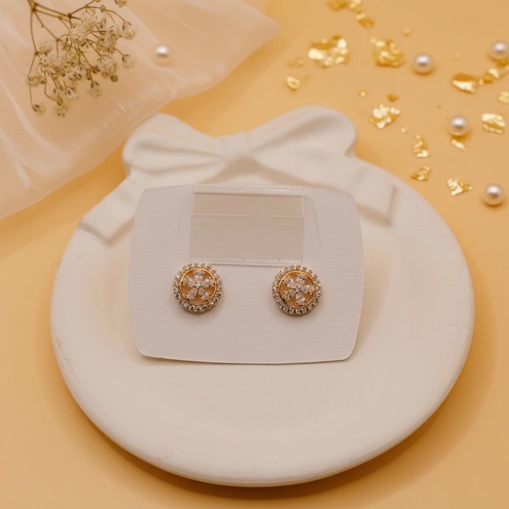 Rose Glow Studs (Rose Gold Finish)
