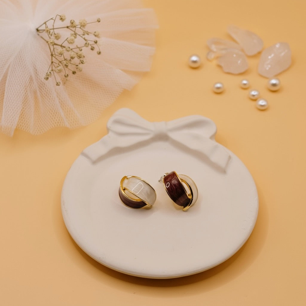 Blush Twist Hoops