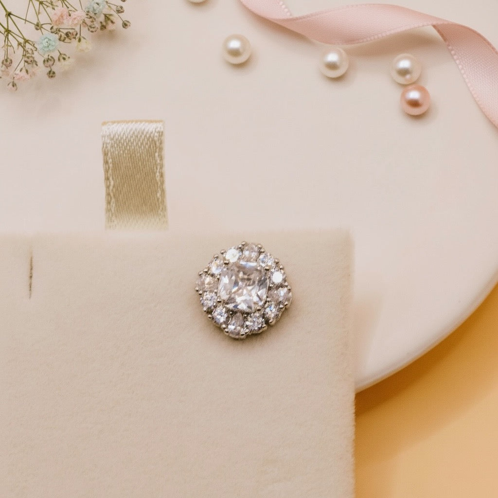 Royal Radiance Studs (Silver Finish)