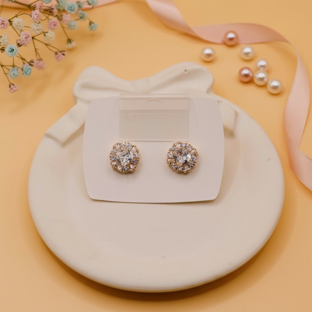Rose Radiance Studs (Rose Gold Finish)