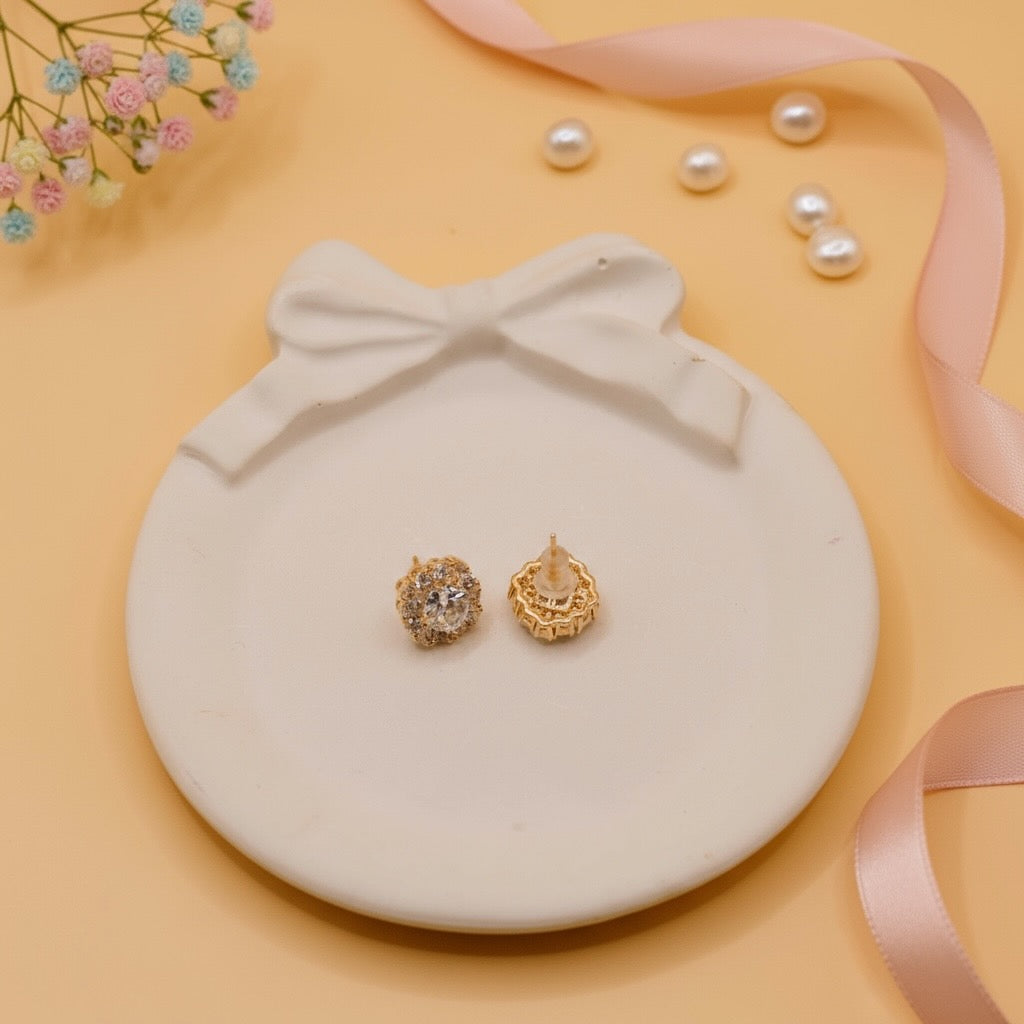 Rose Radiance Studs (Rose Gold Finish)