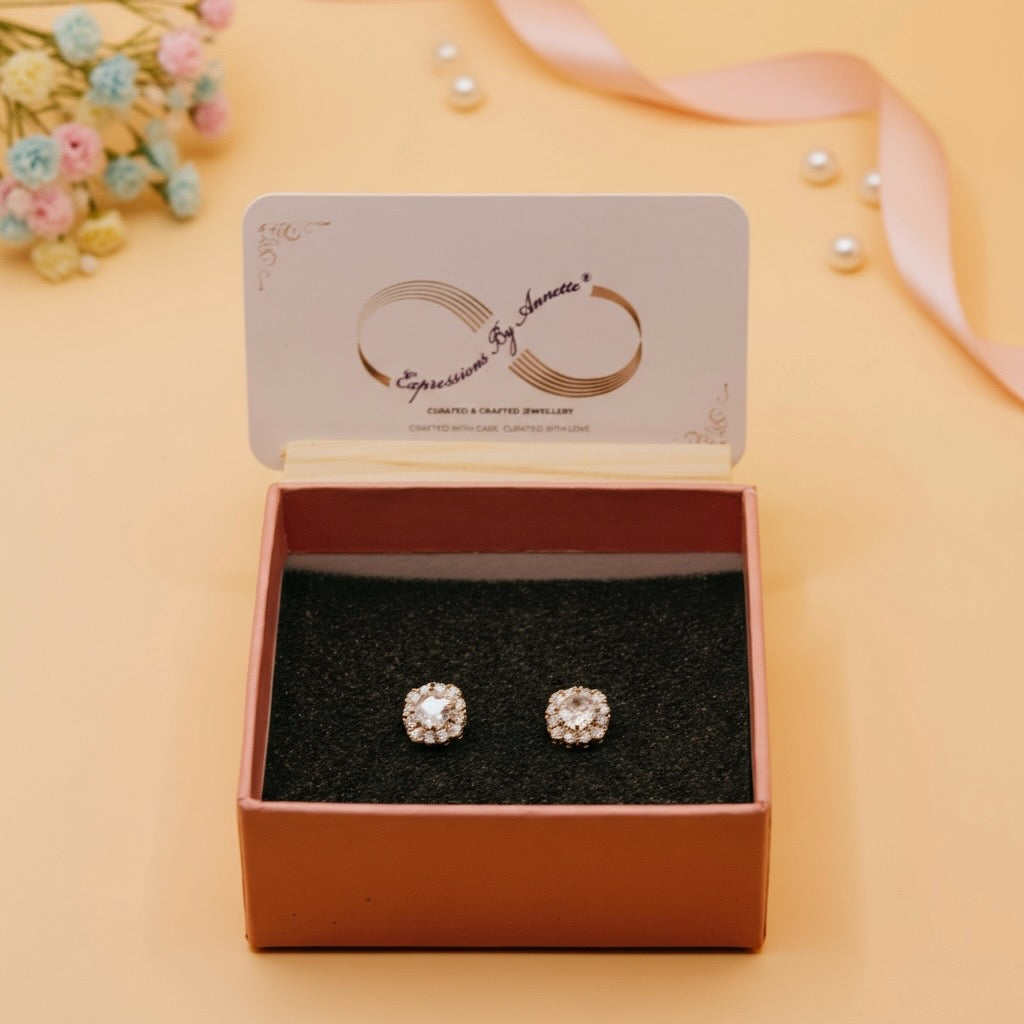 Rose Radiance Studs (Rose Gold Finish)