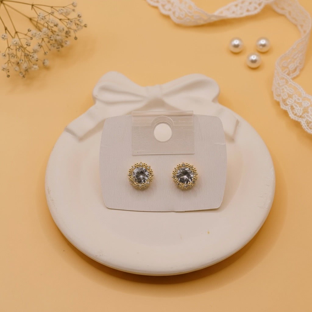 Golden Halo Studs (Gold Finish)