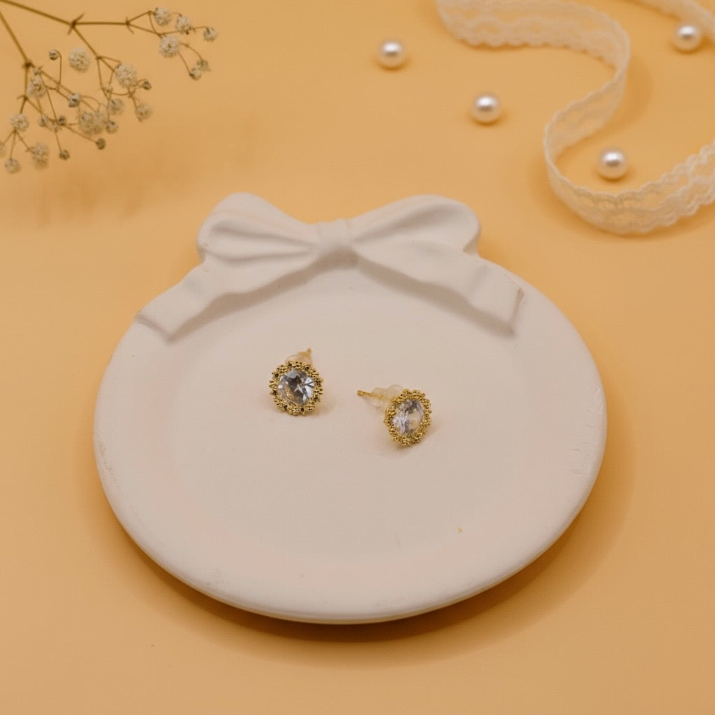 Golden Halo Studs (Gold Finish)