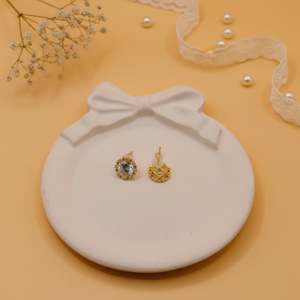 Golden Halo Studs (Gold Finish)