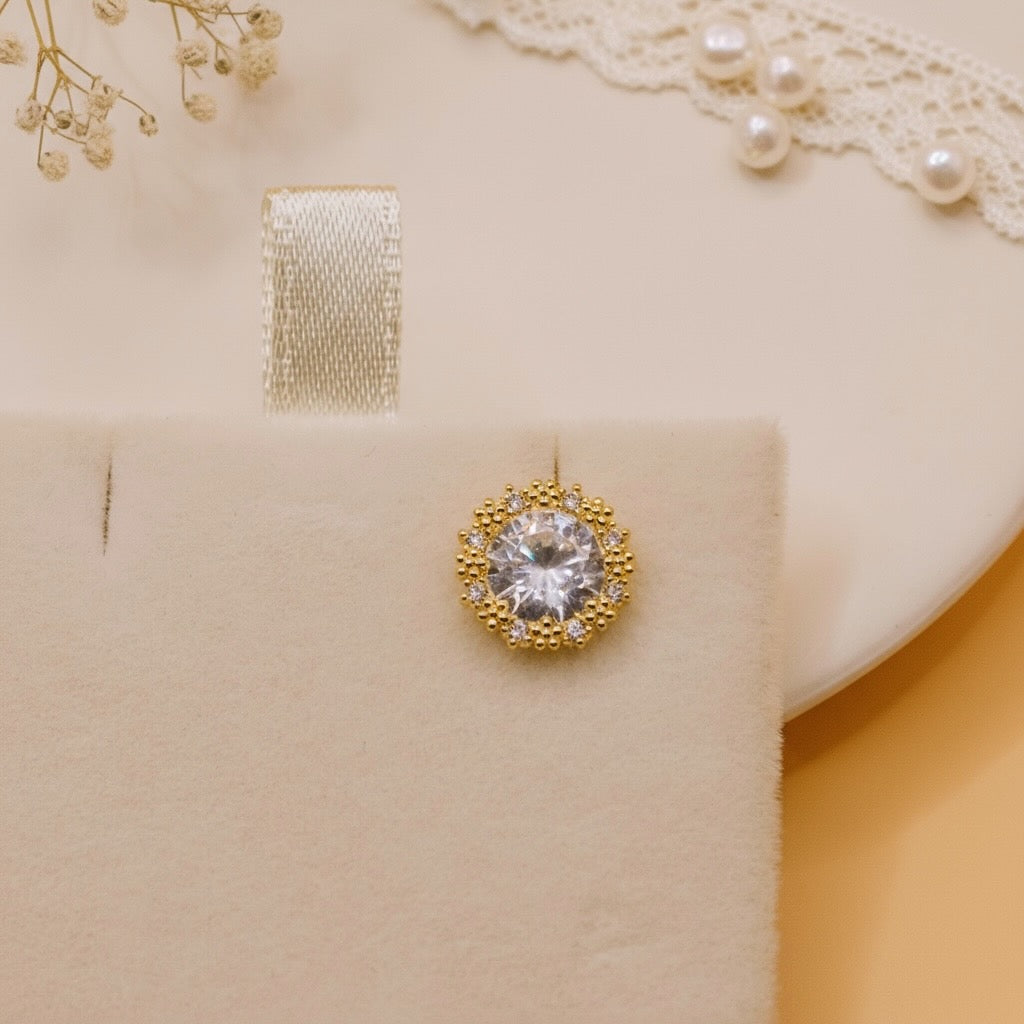 Golden Halo Studs (Gold Finish)