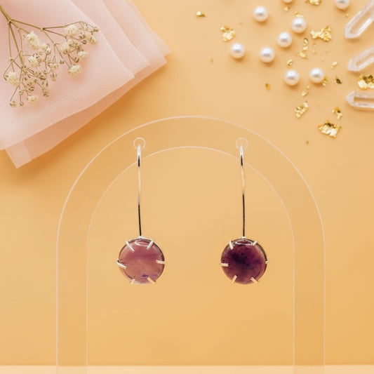 Amethyst Moon Drops (Sterling Silver)