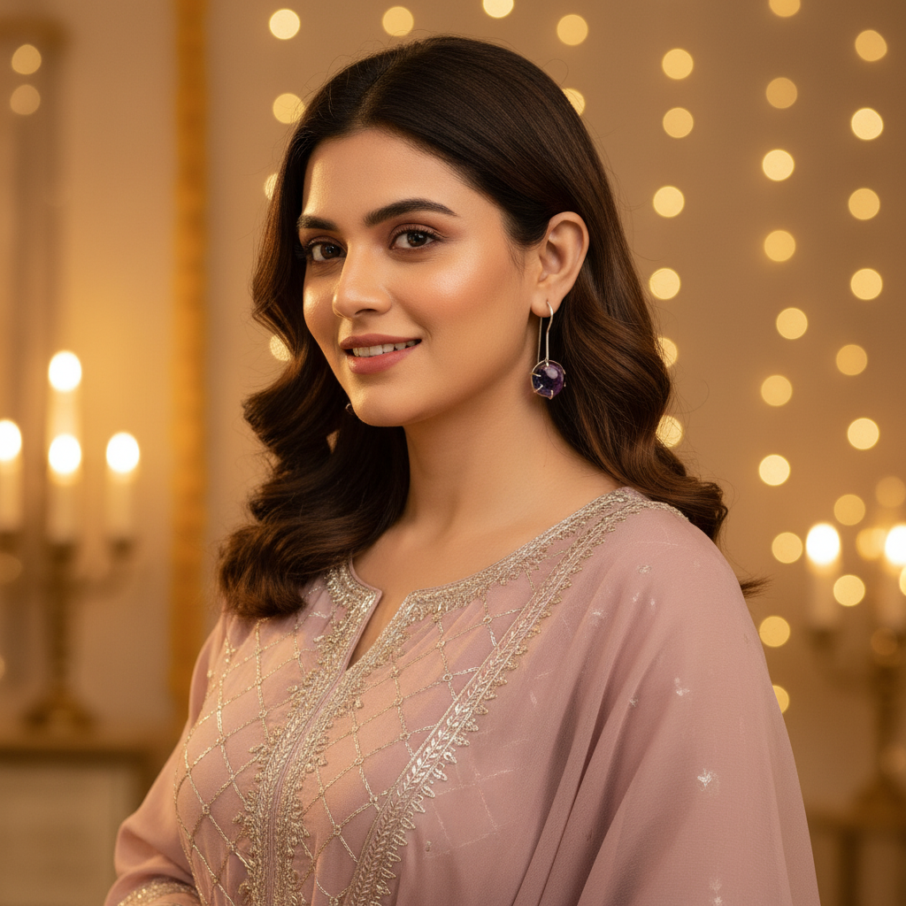 Amethyst Moon Drops (Sterling Silver)