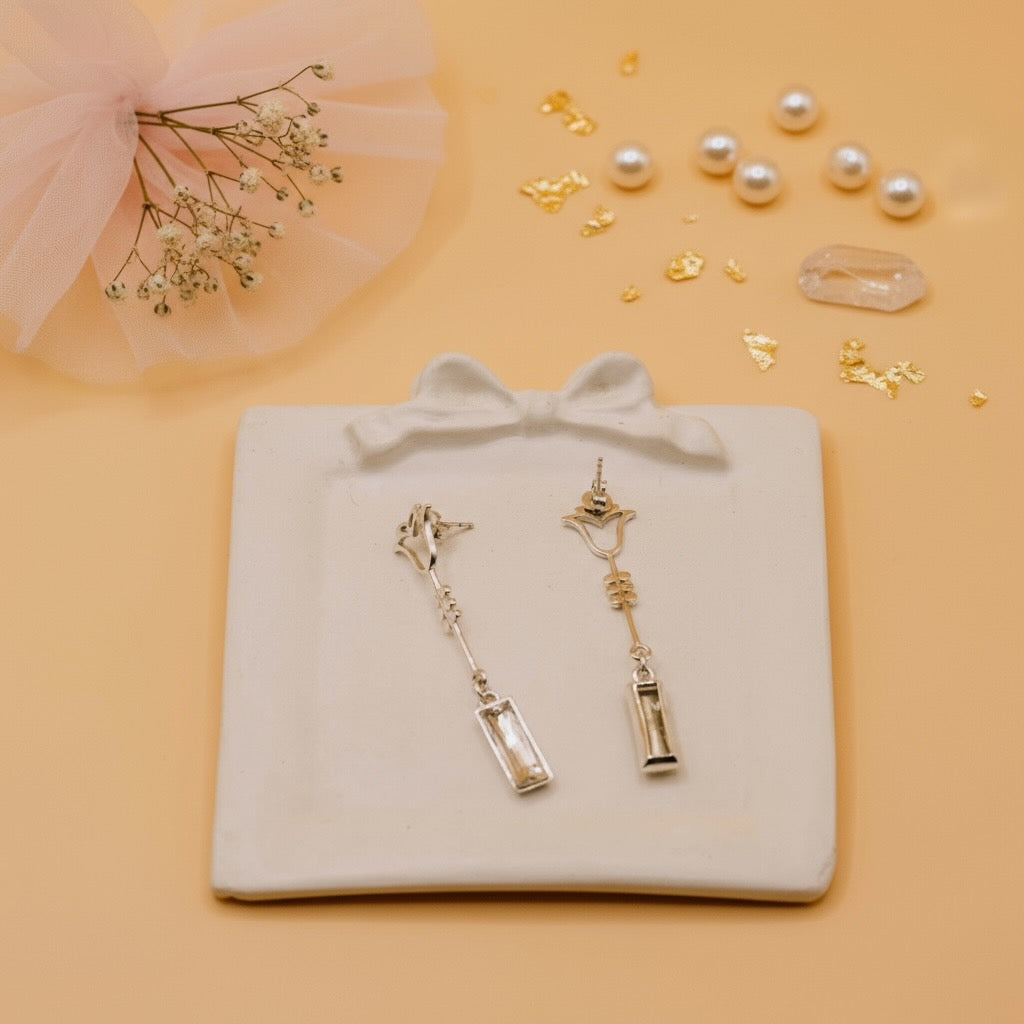 Golden Bloom Drops (Sterling Silver & Swarovski Crystal)
