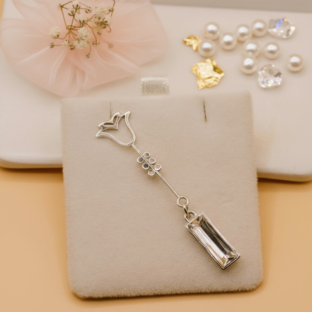 Golden Bloom Drops (Sterling Silver & Swarovski Crystal)