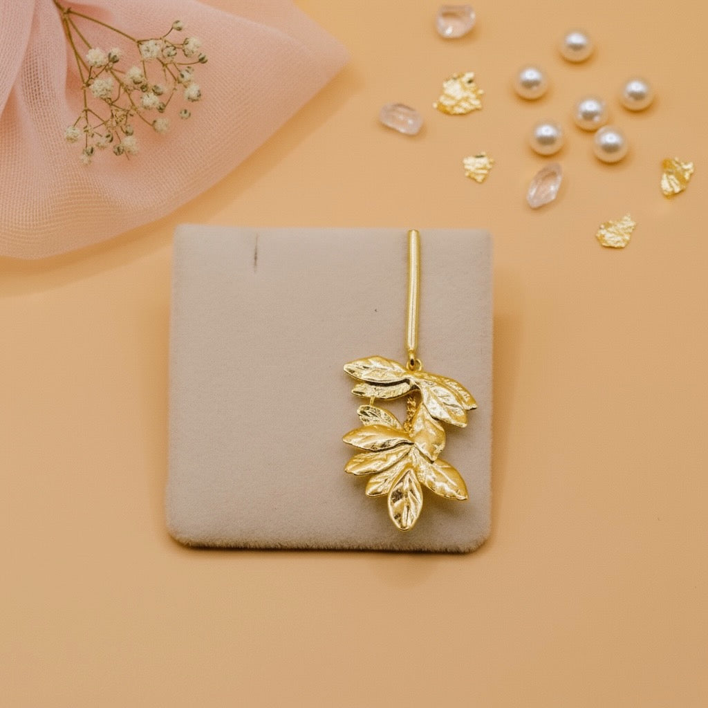 Golden Leaf Cascade (18K Gold Finish)