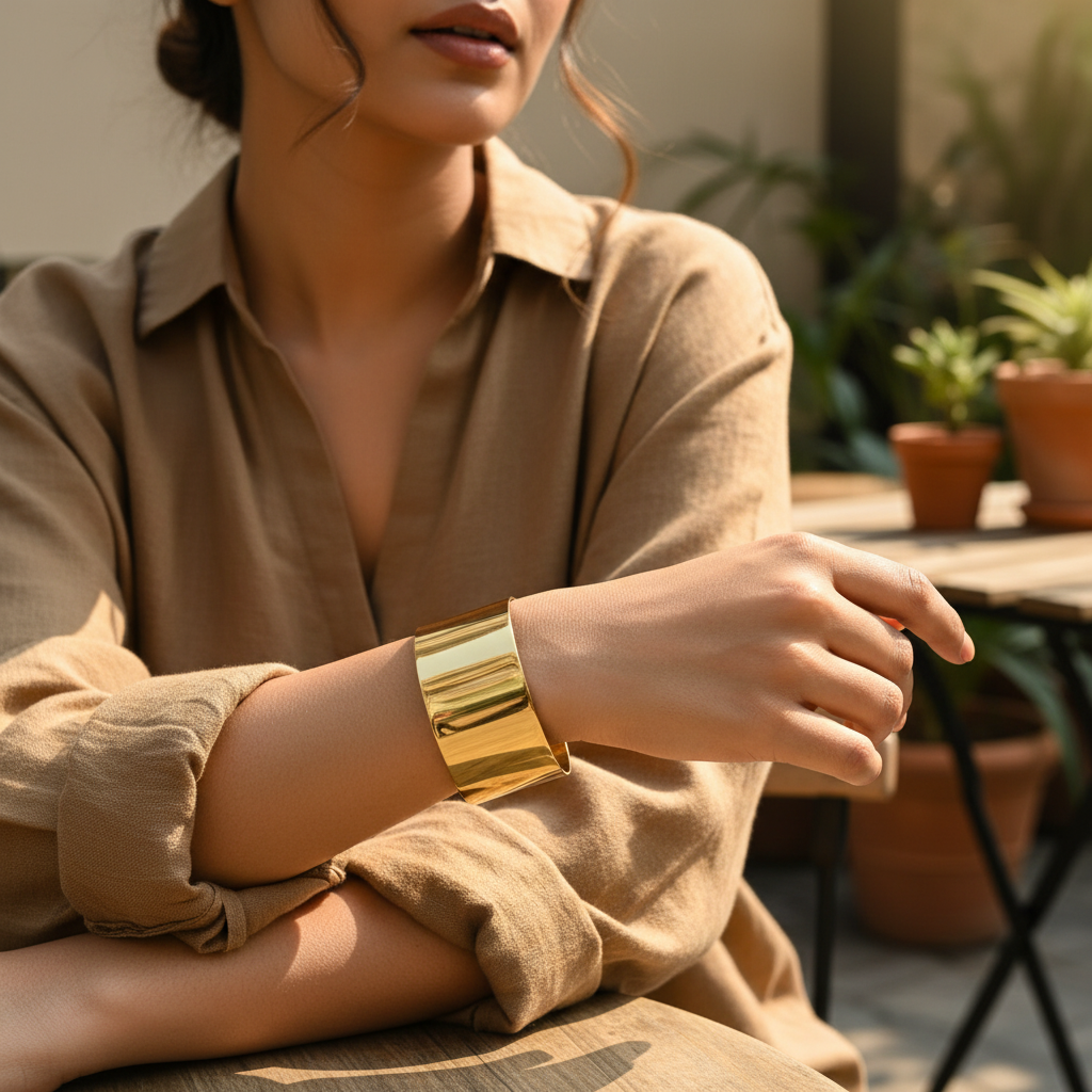 Golden Aura Cuff Bracelet