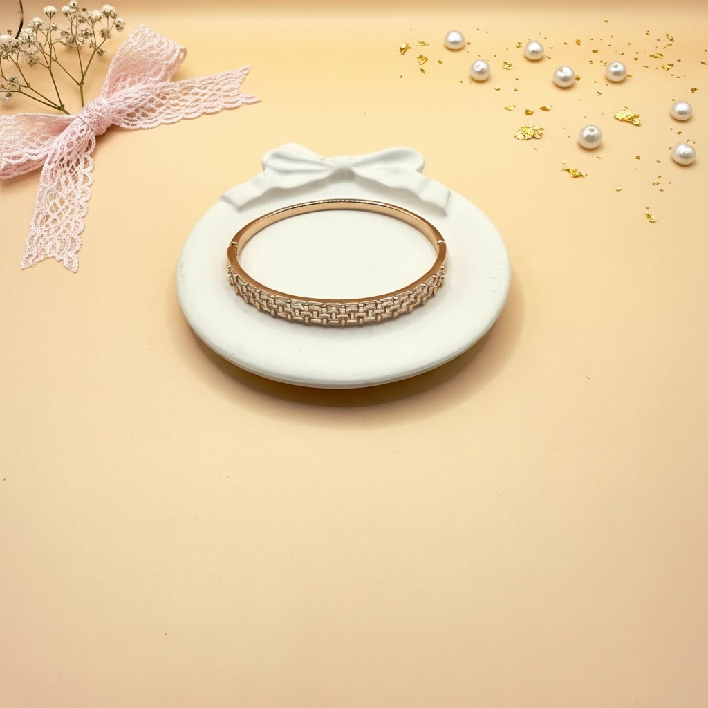 Crystal Line Bracelet (Gold Finish)