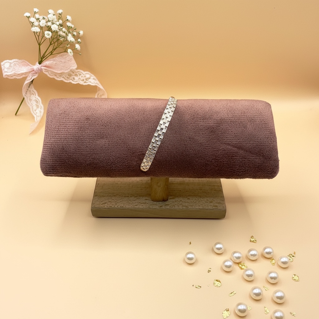 Crystal Line Bracelet (Gold Finish)