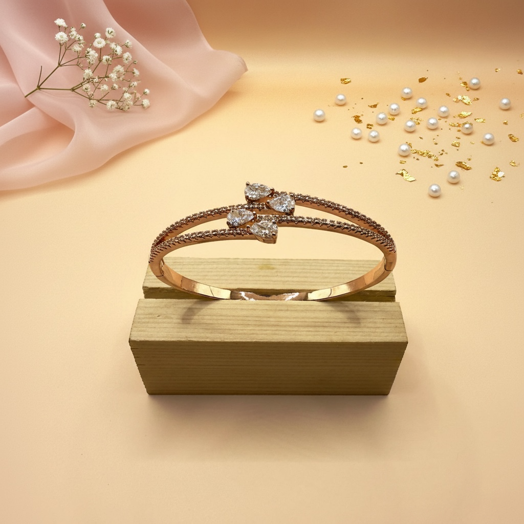 Petal Spark Bracelet (Rose Gold Finish)