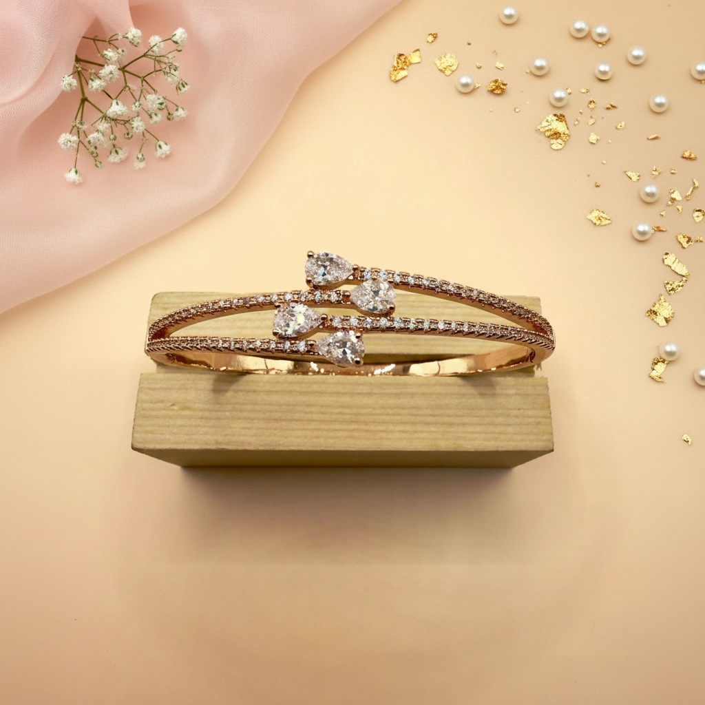 Petal Spark Bracelet (Rose Gold Finish)