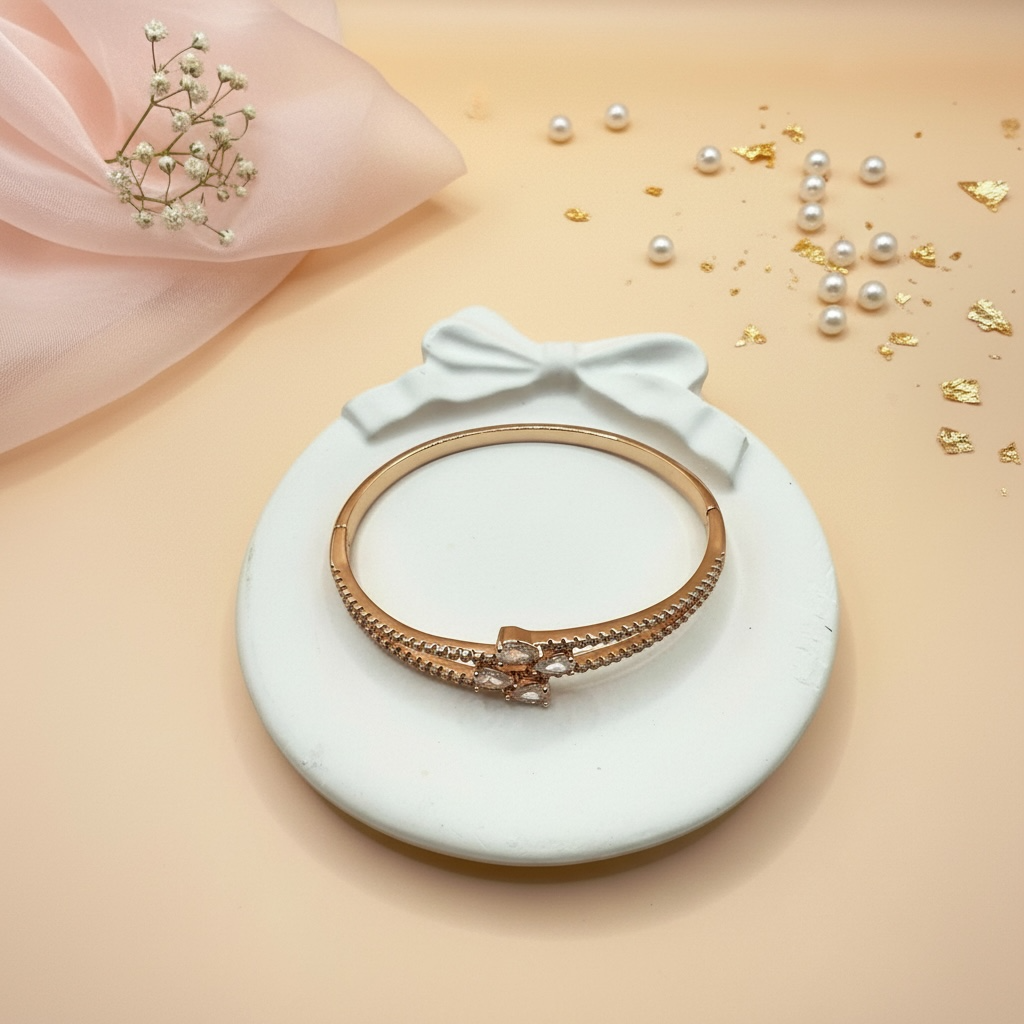 Petal Spark Bracelet (Rose Gold Finish)