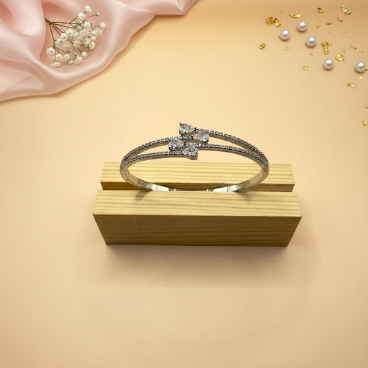 Petal Spark Bracelet (Silver Finish)