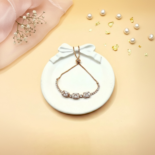Radiant Link Bracelet (Rose Gold Finish)