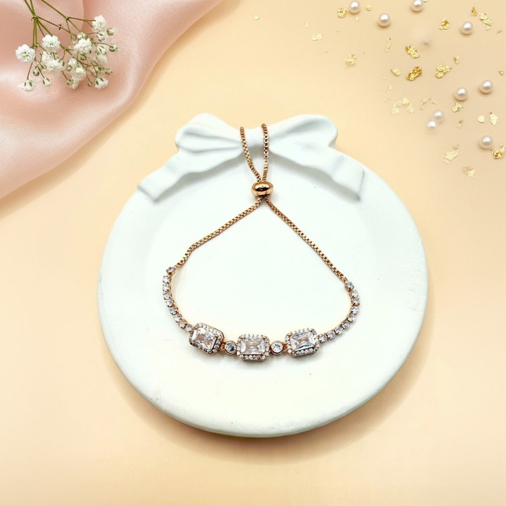 Radiant Link Bracelet (Rose Gold Finish)